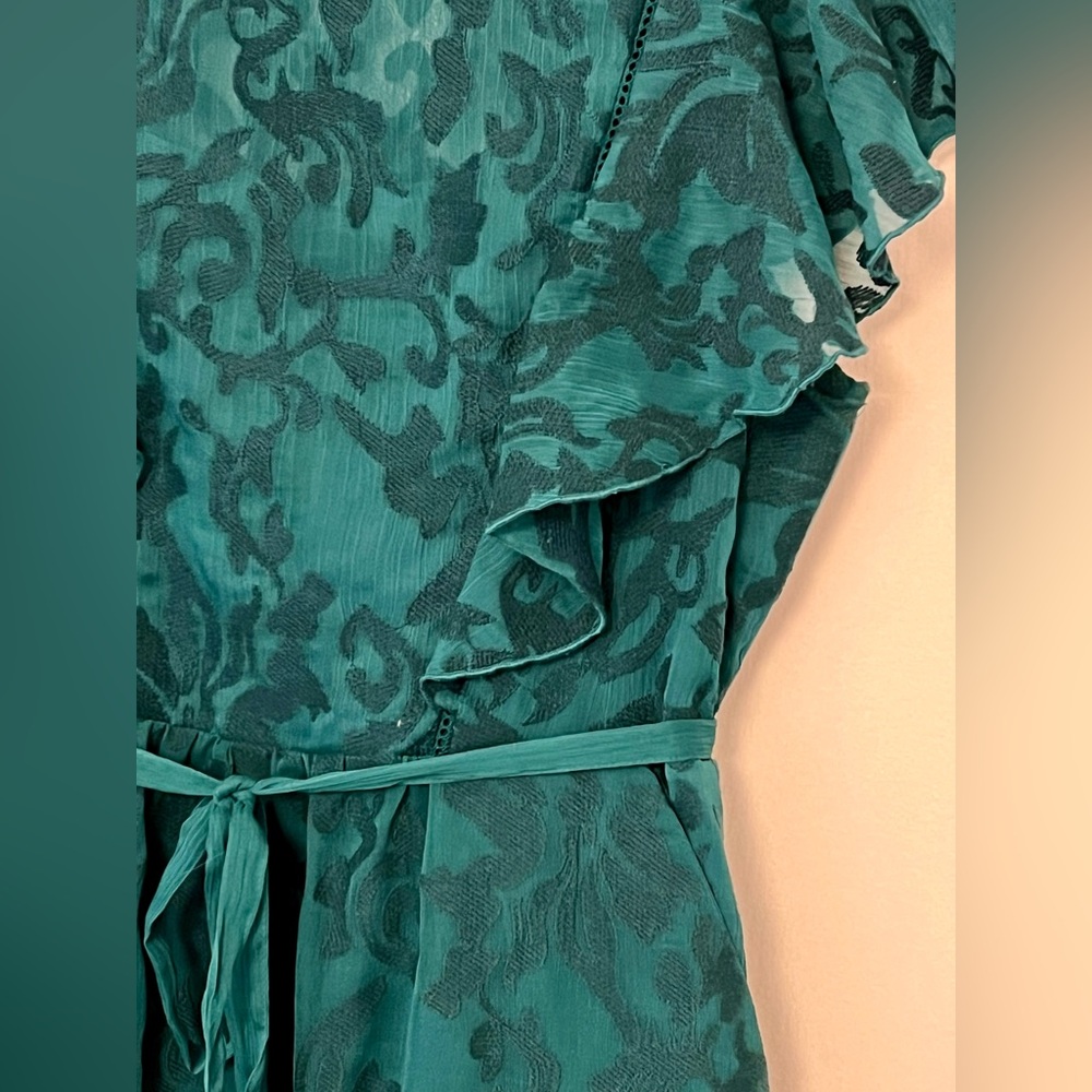 Anthropologie/Moulinette Soeurs emerald green cocktail dress